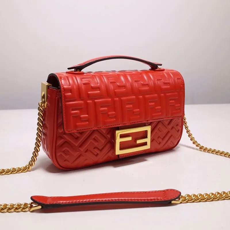 Alternative view of Fendi Red Baguette Shoulder Bag 181