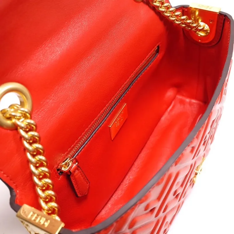 Fendi Red Baguette Shoulder Bag 181 - Image 7