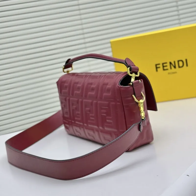 Alternative view of Fendi Burgundy Baguette Shoulder Bag
