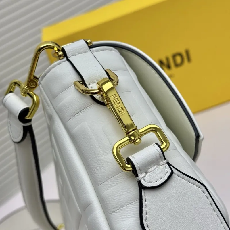 Fendi White Baguette Crossbody Bag - Image 6