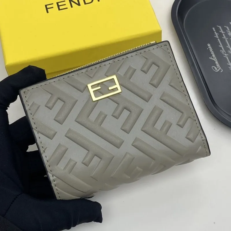 Alternative view of Fendi Gray Baguette Wallet 203