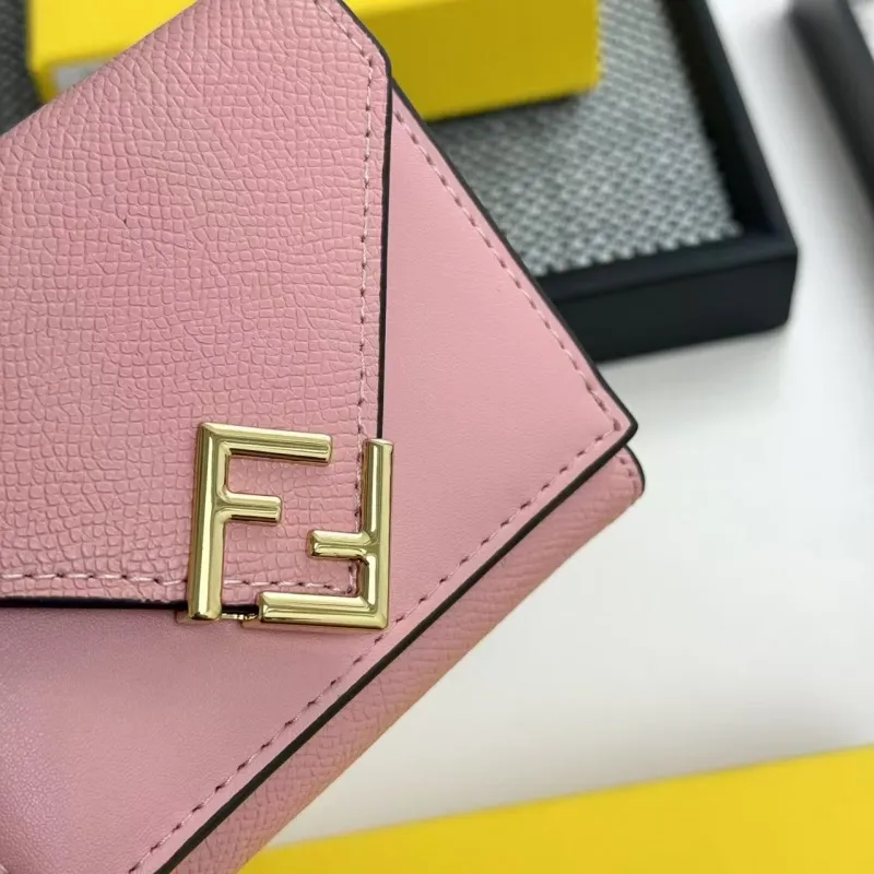 Fendi Pink Leather Tri-fold Wallet 2603 - Image 6