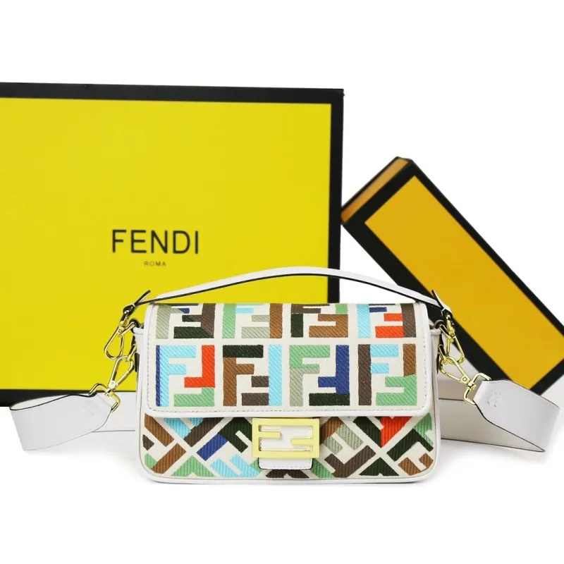 Fendi Multicolor Baguette Shoulder Bag