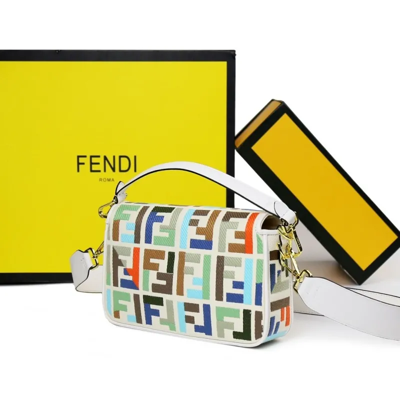 Fendi Multicolor Baguette Shoulder Bag - Image 3