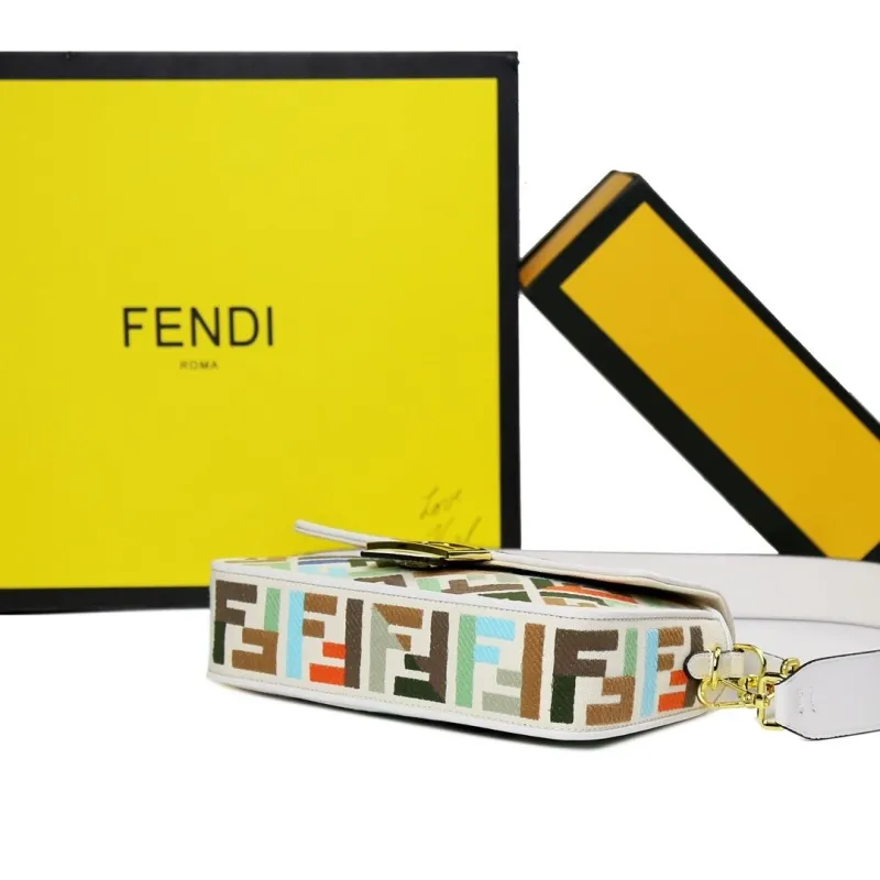 Fendi Multicolor Baguette Shoulder Bag - Image 4