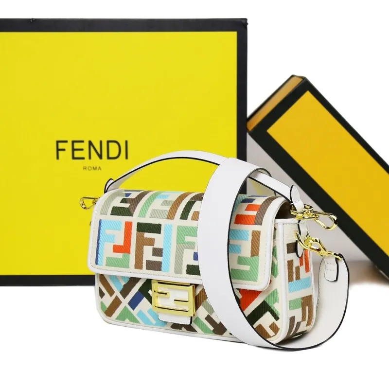 Fendi Multicolor Baguette Shoulder Bag - Image 5