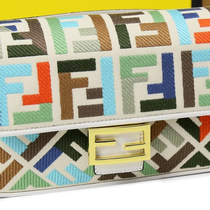 Fendi Multicolor Baguette Shoulder Bag - Image 6