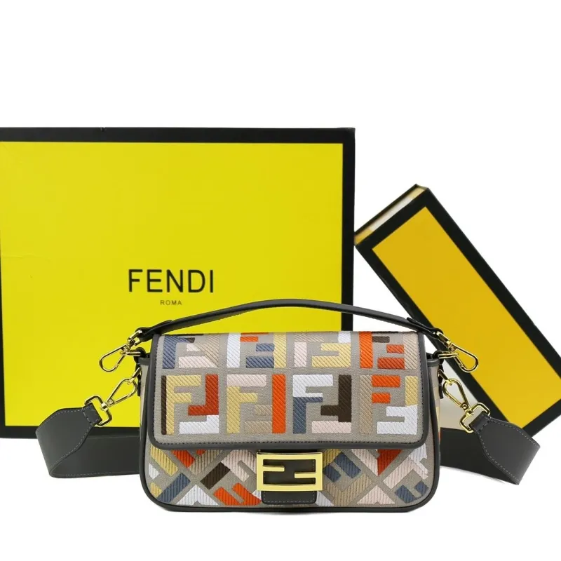 Fendi Multicolor Baguette Crossbody Bag