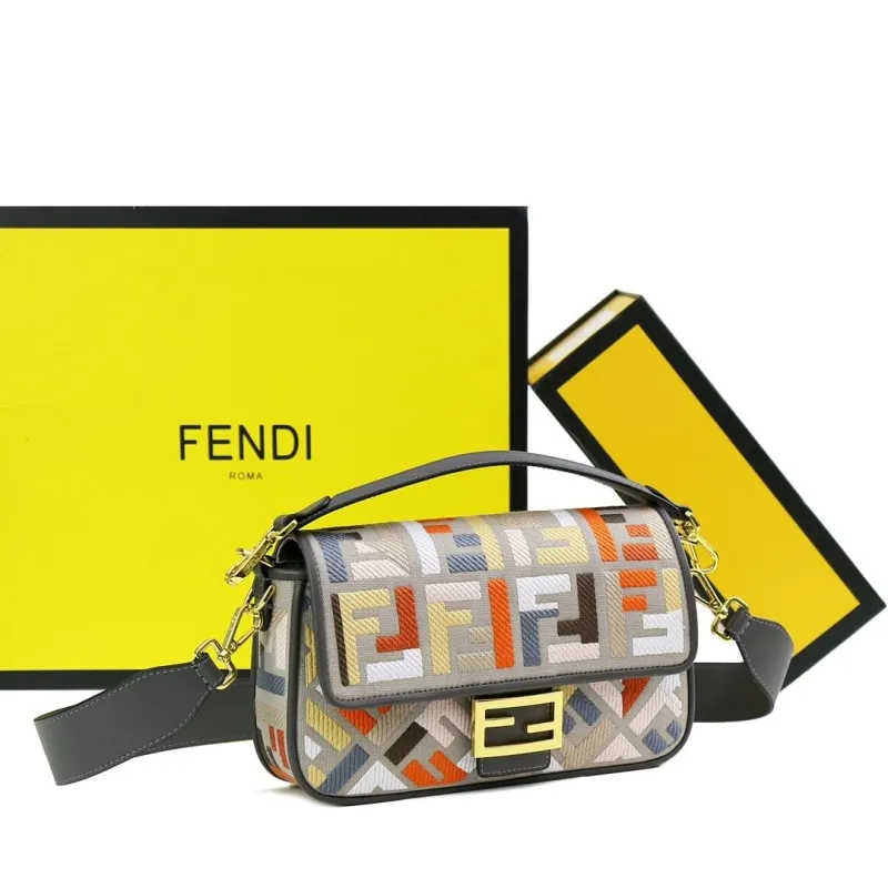 Alternative view of Fendi Multicolor Baguette Crossbody Bag