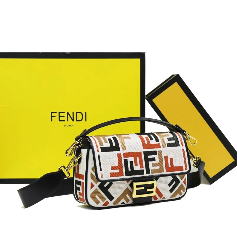 Alternative view of Fendi Multicolor FF Baguette Shoulder Bag