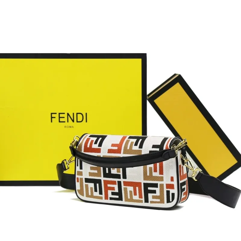Fendi Multicolor FF Baguette Shoulder Bag - Image 3