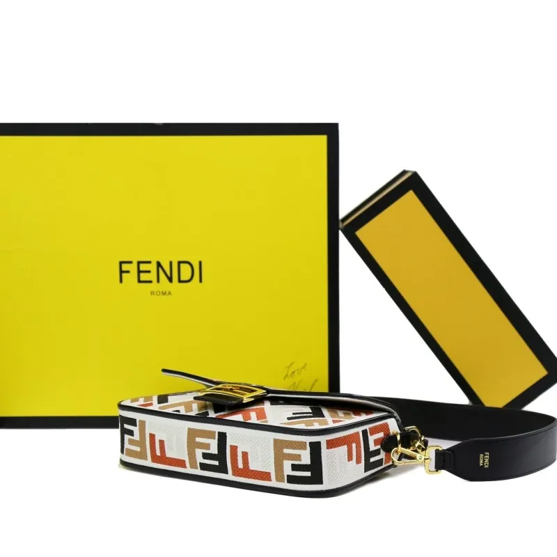Fendi Multicolor FF Baguette Shoulder Bag - Image 4