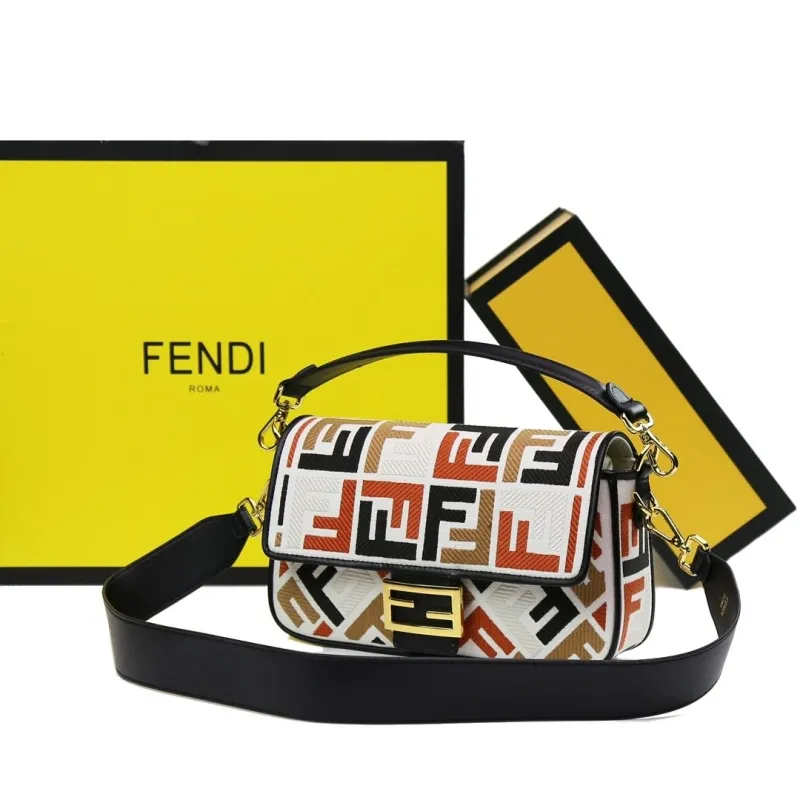 Fendi Multicolor FF Baguette Shoulder Bag - Image 5