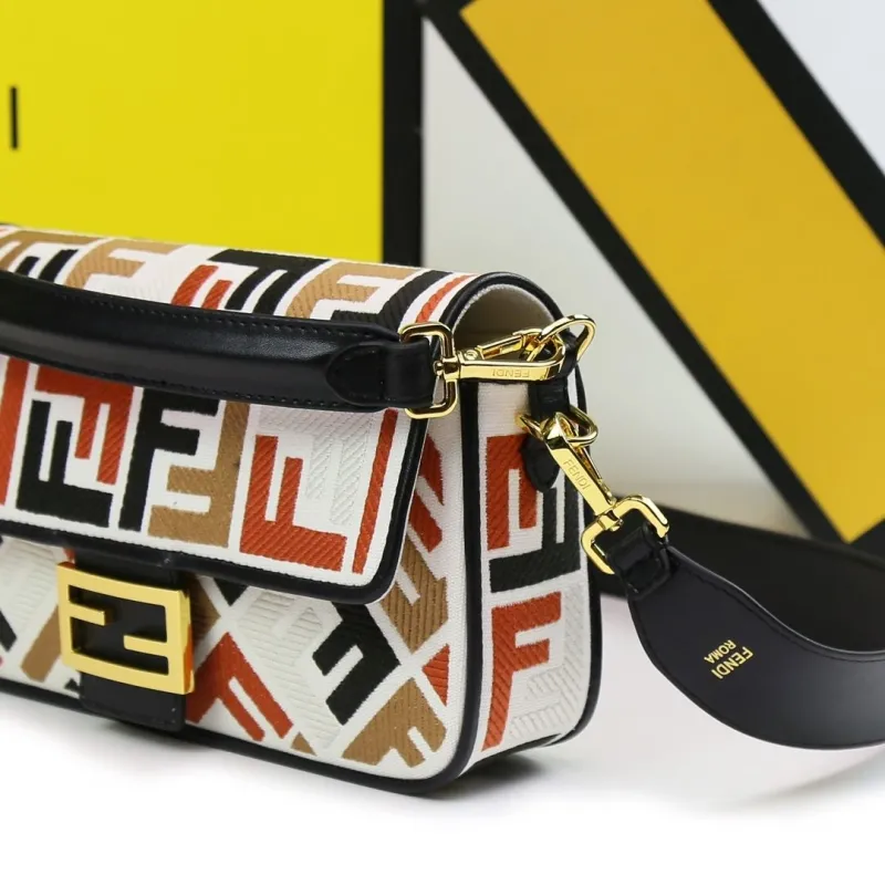 Fendi Multicolor FF Baguette Shoulder Bag - Image 7