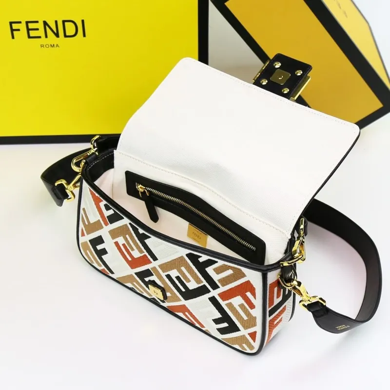 Fendi Multicolor FF Baguette Shoulder Bag - Image 9