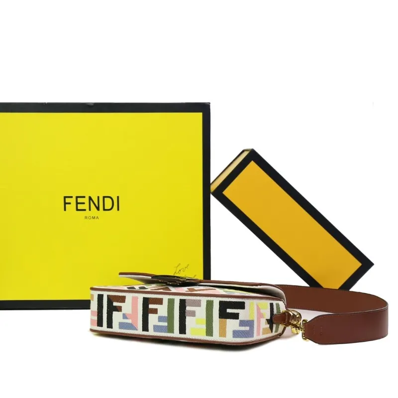 Fendi Multicolor FF Baguette Shoulder Bag - Image 4