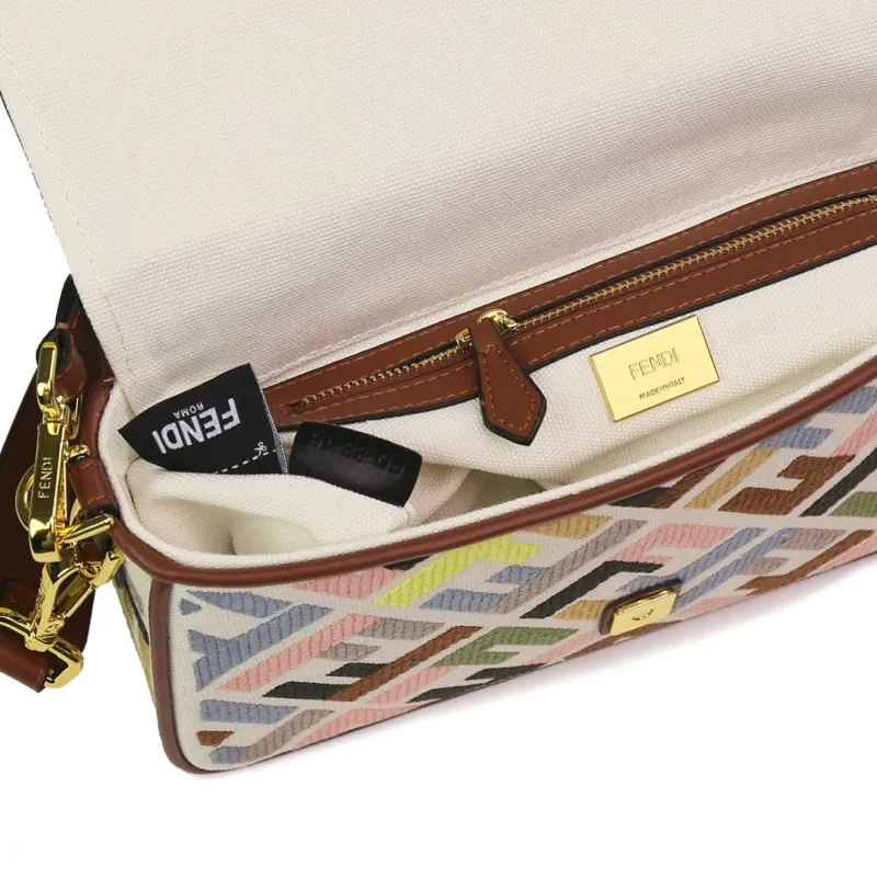 Fendi Multicolor FF Baguette Shoulder Bag - Image 8