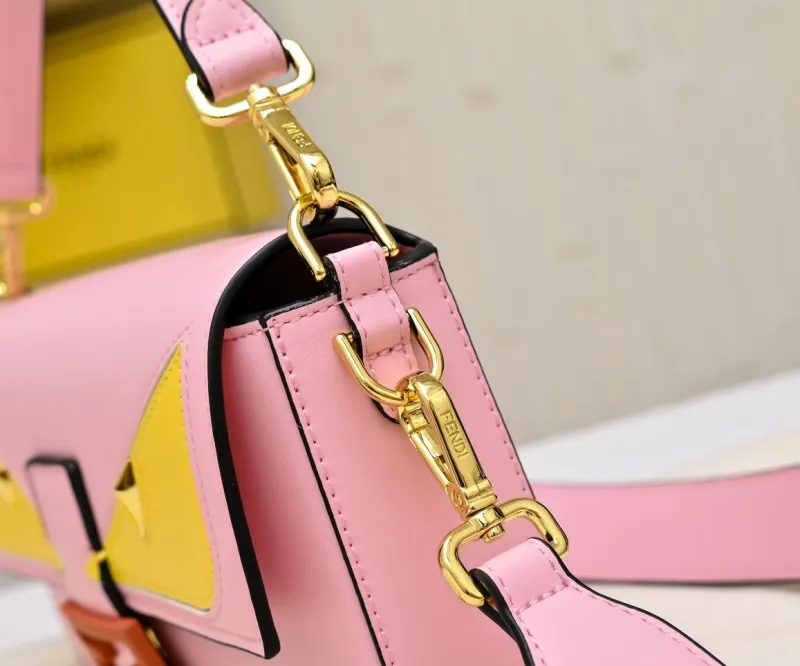 Alternative view of Fendi Pink Monster Eyes Baguette Shoulder Bag 282