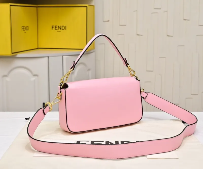 Fendi Pink Monster Eyes Baguette Shoulder Bag 282 - Image 3