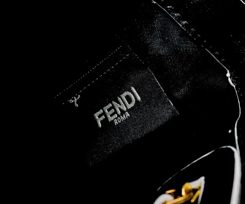 Fendi Baguette Black Yellow Shoulder Bag 283 - Image 8