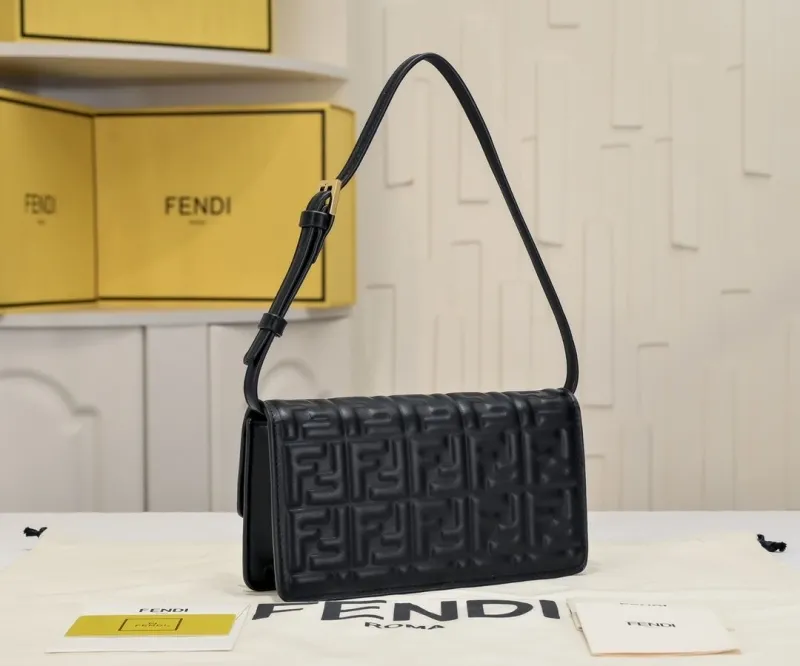 Alternative view of Fendi Black Baguette Shoulder Bag 288
