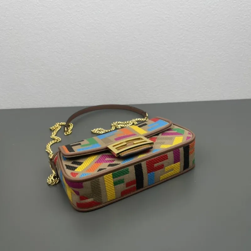 Fendi Multicolor Baguette Chain Shoulder Bag - Image 6