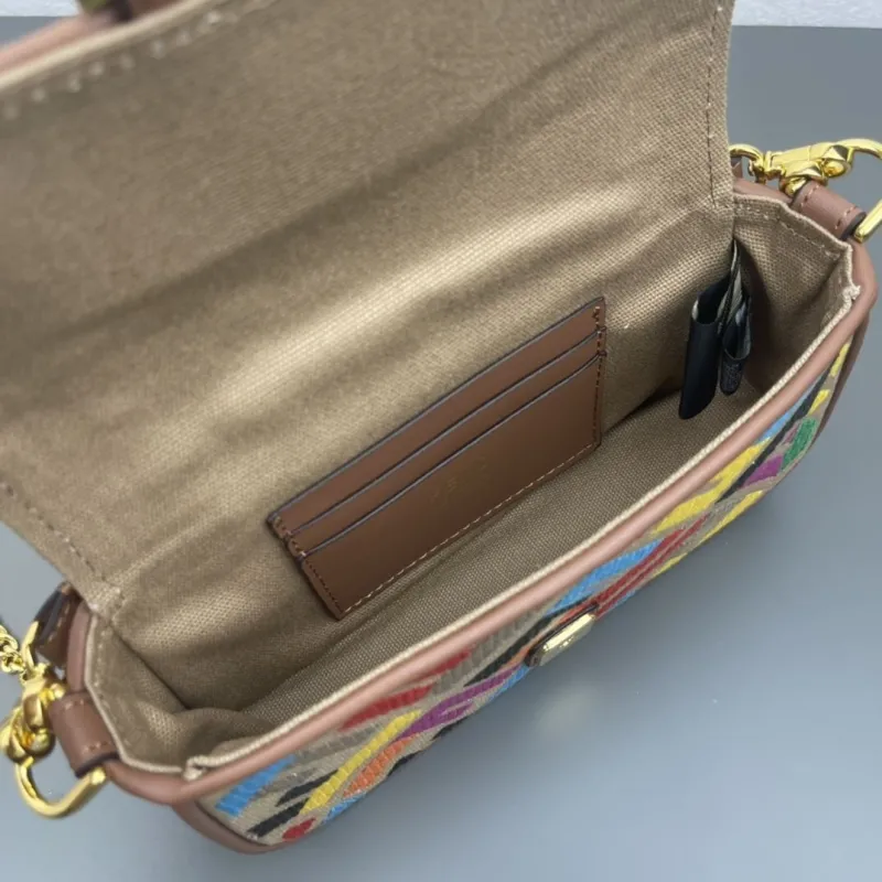 Fendi Multicolor Baguette Chain Shoulder Bag - Image 8