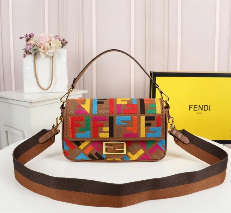 Fendi Multicolor Baguette Shoulder Bag