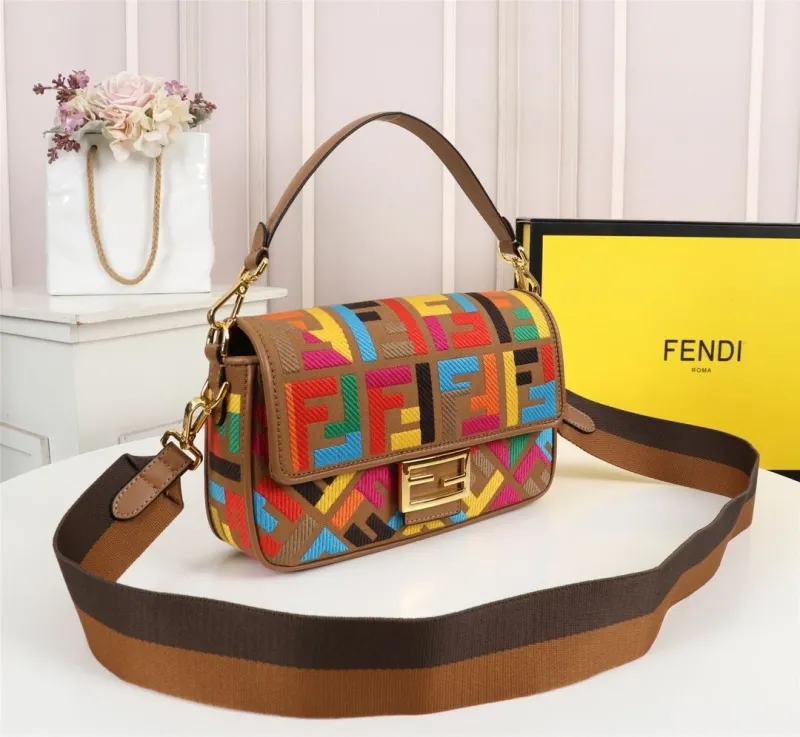 Alternative view of Fendi Multicolor Baguette Shoulder Bag