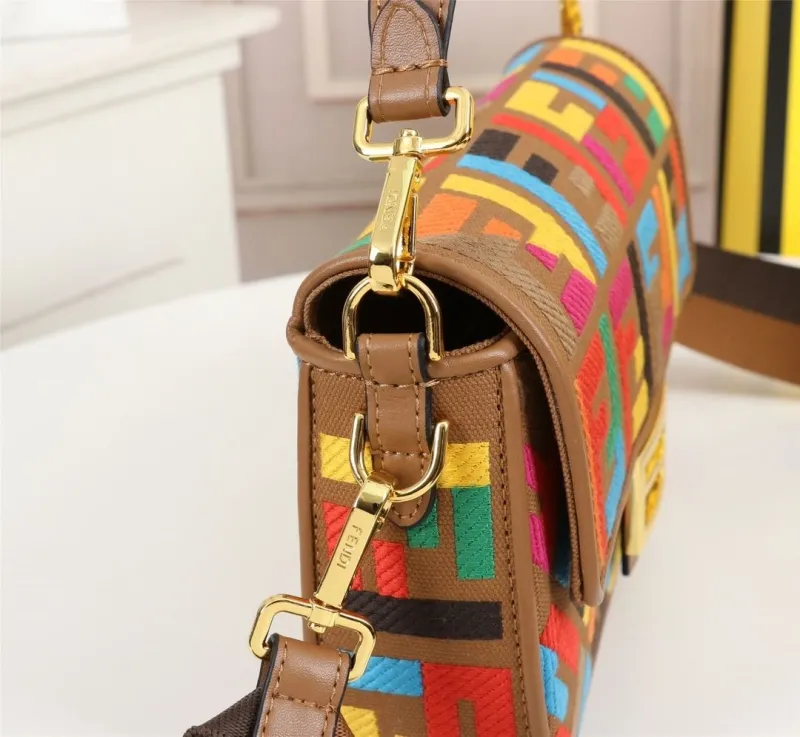 Fendi Multicolor Baguette Shoulder Bag - Image 4