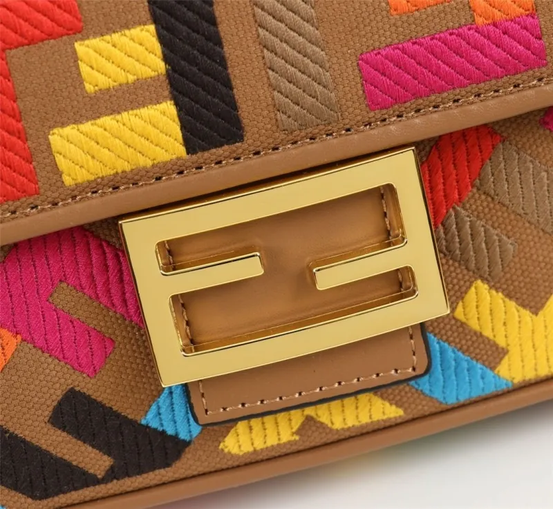 Fendi Multicolor Baguette Shoulder Bag - Image 5