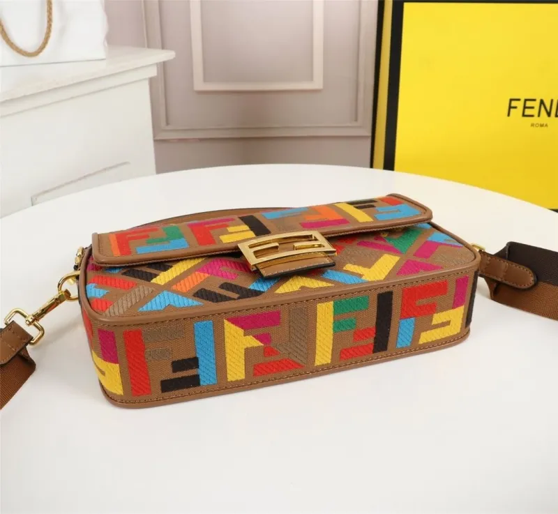 Fendi Multicolor Baguette Shoulder Bag - Image 6