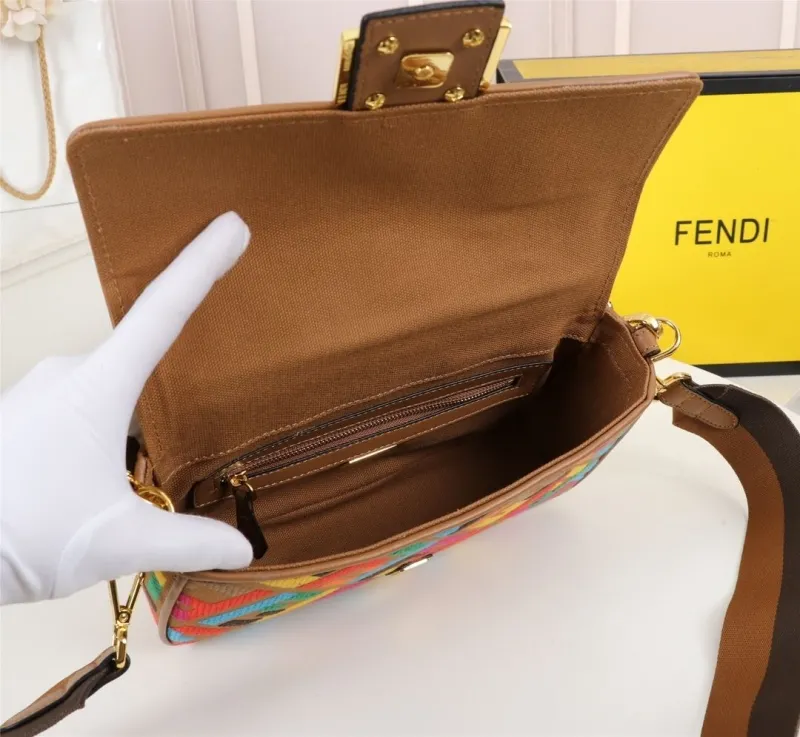 Fendi Multicolor Baguette Shoulder Bag - Image 9
