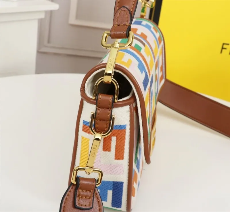 Fendi Multicolor FF Baguette Shoulder Bag - Image 3