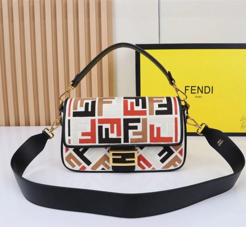 Fendi Multicolor Baguette Shoulder Bag 296