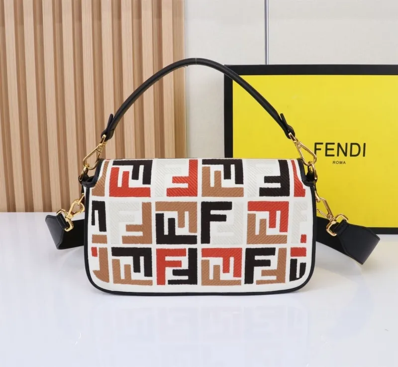 Fendi Multicolor Baguette Shoulder Bag 296 - Image 3