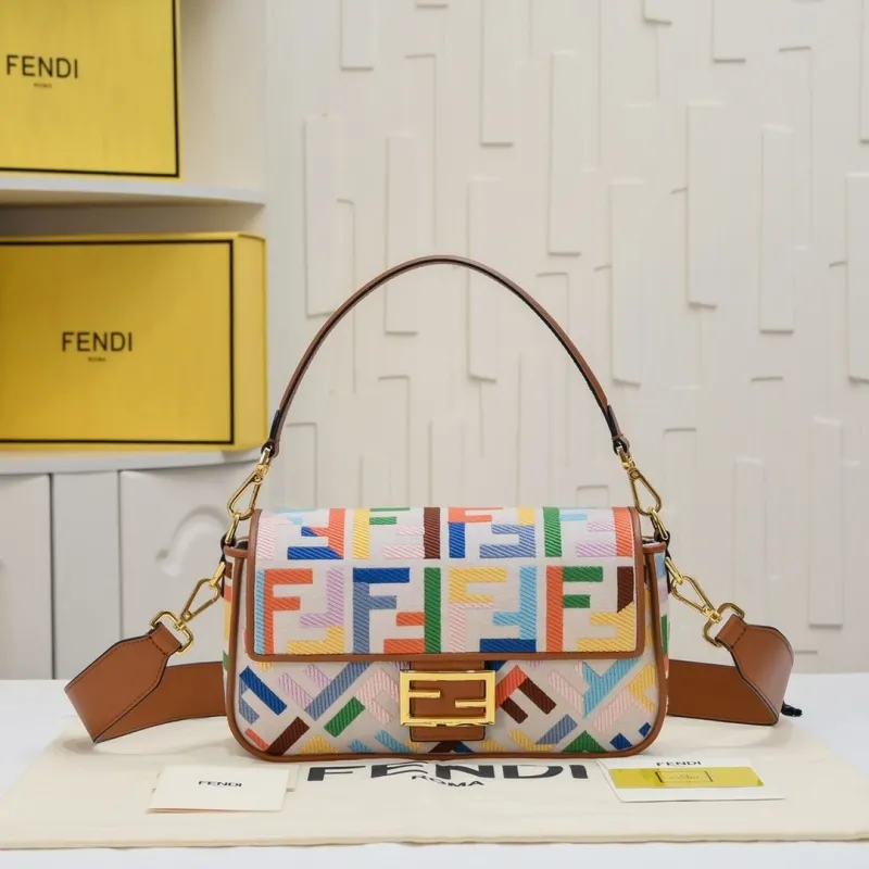 Fendi Multicolor Baguette Shoulder Bag 306