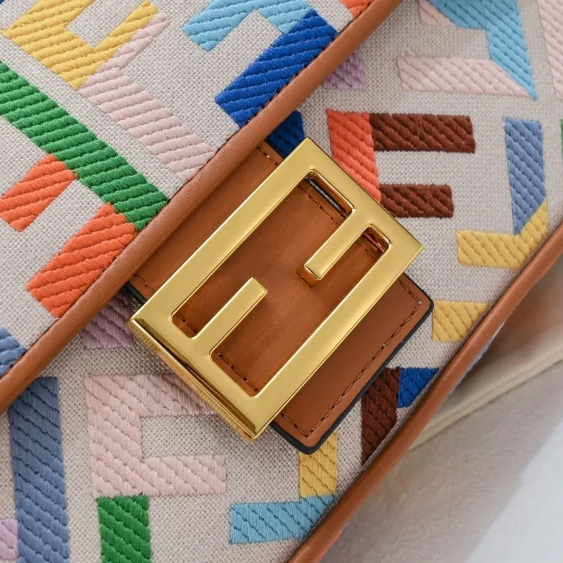 Fendi Multicolor Baguette Shoulder Bag 306 - Image 4