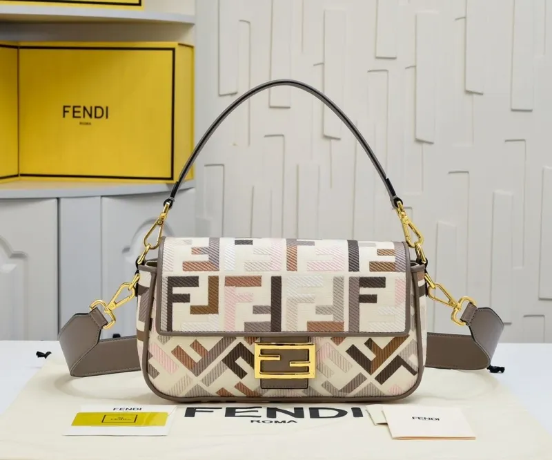 Fendi Baguette Bag 308 Multicolor Shoulder Bag
