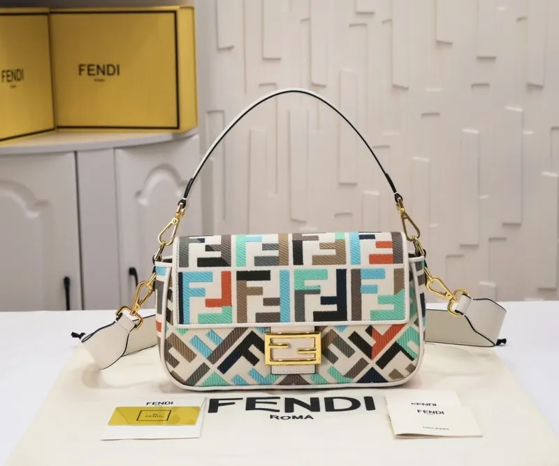 Fendi Multicolor Baguette Shoulder Bag