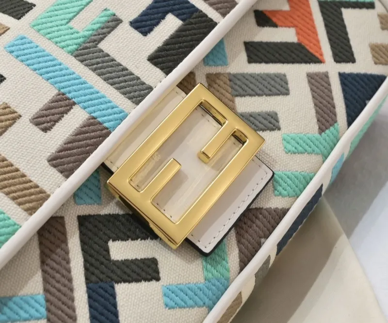 Fendi Multicolor Baguette Shoulder Bag - Image 4