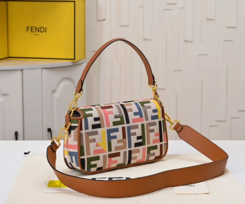 Alternative view of Fendi Multicolor FF Baguette Shoulder Bag