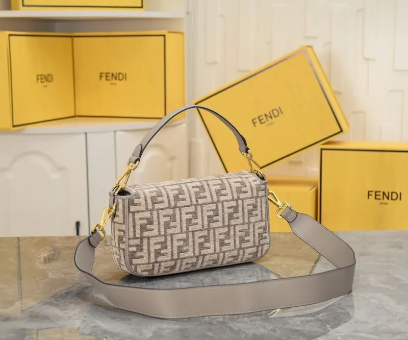 Alternative view of Fendi Gray Baguette Shoulder Bag