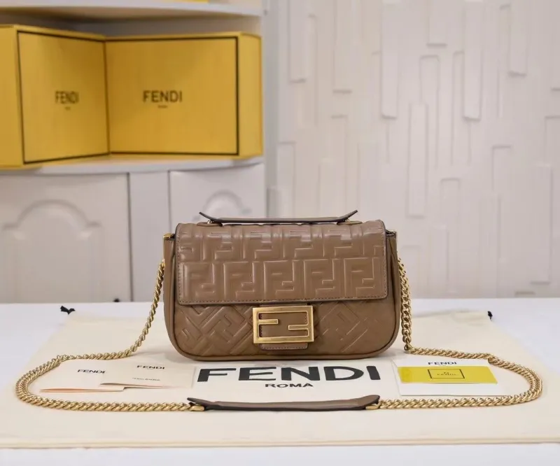 Fendi Brown Baguette Shoulder Bag 314