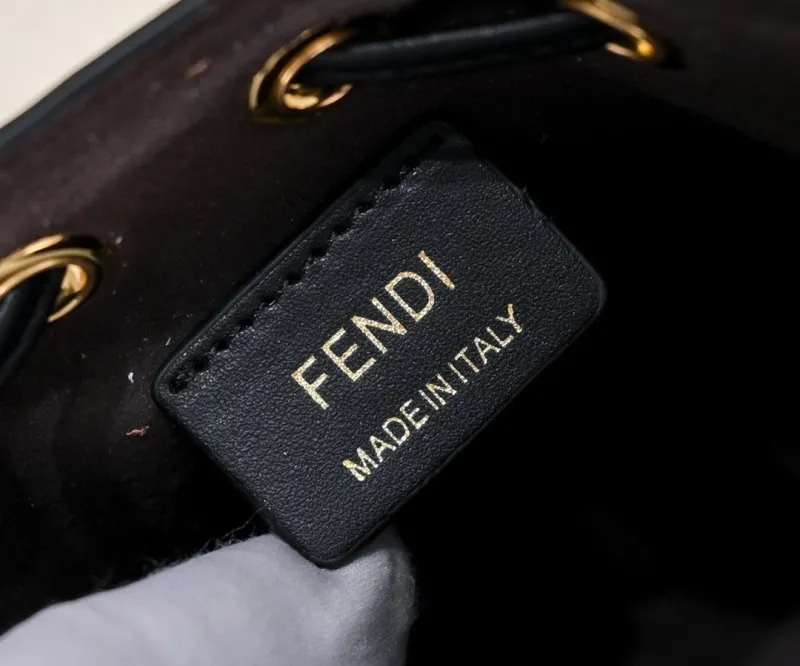 Fendi Brown FF Monogram Bucket Bag - Image 7