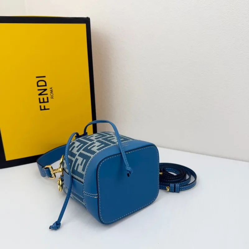 Fendi Blue Bucket Bag 8857 - Image 4
