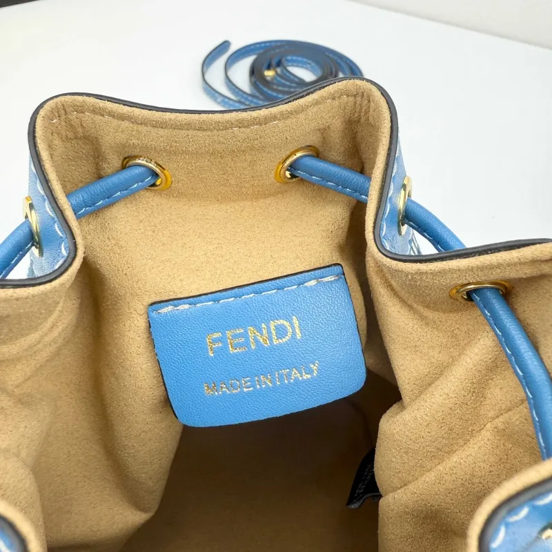 Fendi Blue Bucket Bag 8857 - Image 8