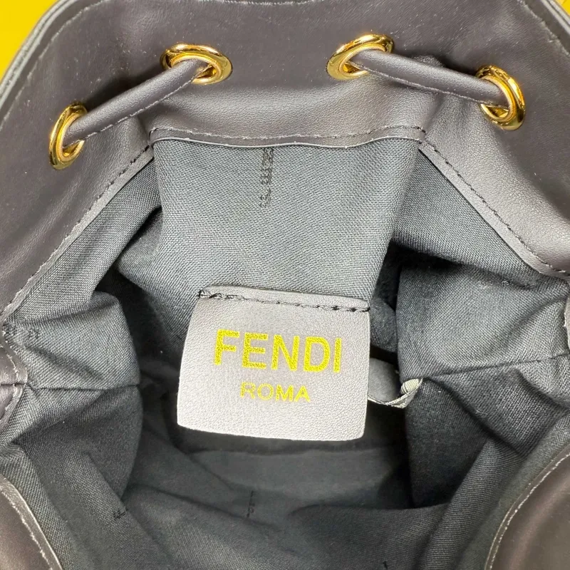 Fendi FF Monogram Bucket Bag with Strap - Image 8