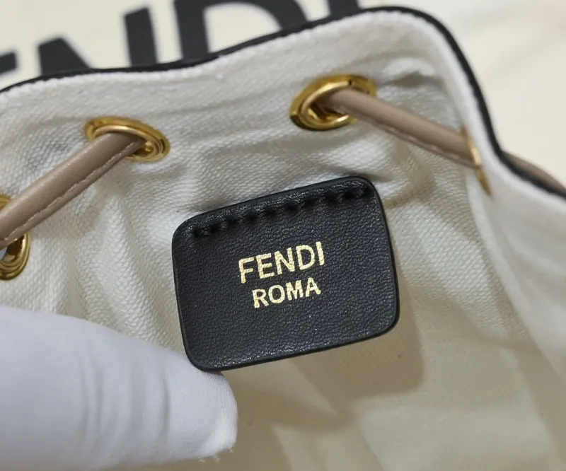 Fendi Multi-Color FF Logo Bucket Bag - Image 7