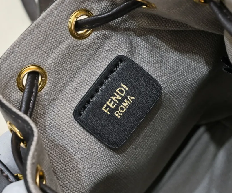 Fendi Multicolor Canvas Bucket Bag - Image 6